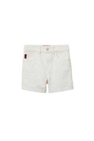 white cotton shorts GUCCI KIDS | 808310XDC569692